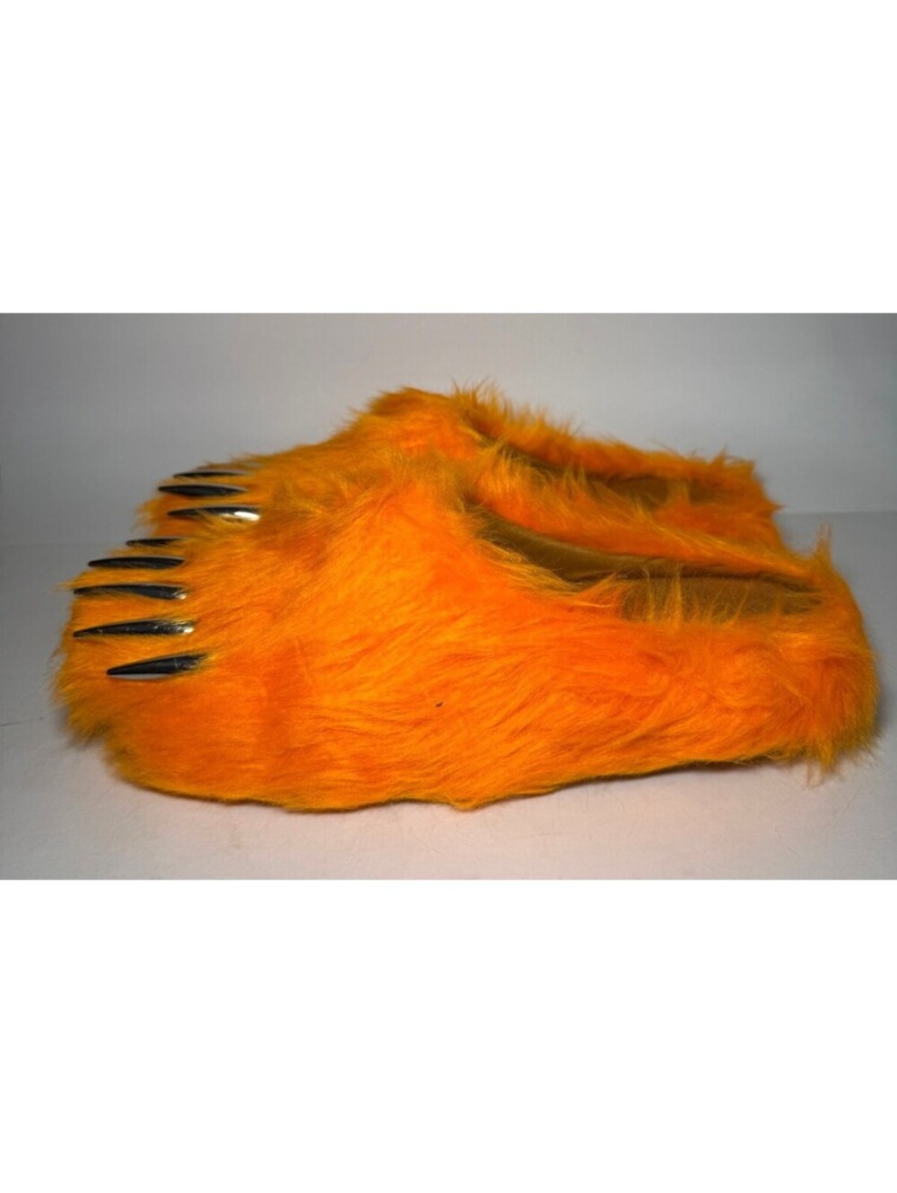 Bravest Studios Bear Claw Mule Glorange Orange Faux Fur Mens Size 10